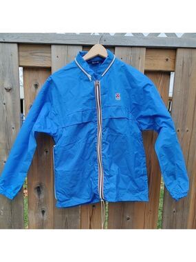 VINTAGE BRIGHT BLUE KWAY Jacket US Size 4 Unisex Please see Measurements…
